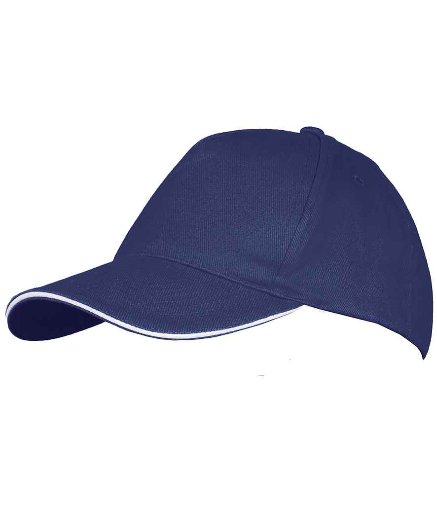 SOL'S Long Beach Cap in French Navy/White, front view