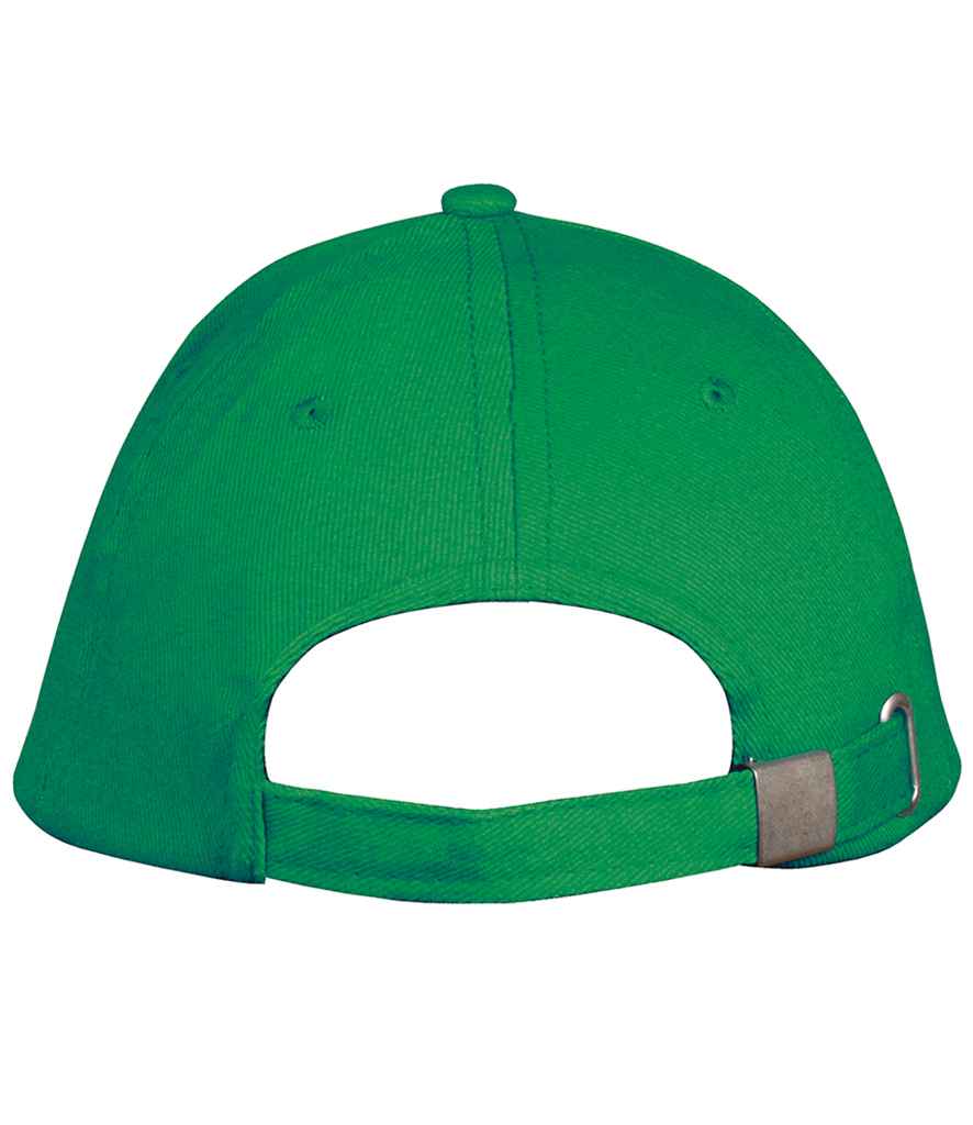 SOL'S Long Beach Cap in Kelly Green/White, back view