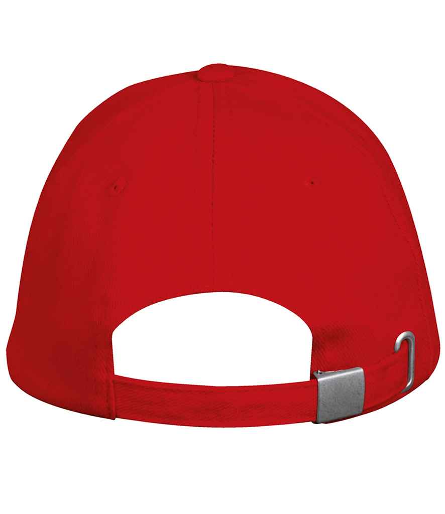 SOL'S Long Beach Cap in Red, back view