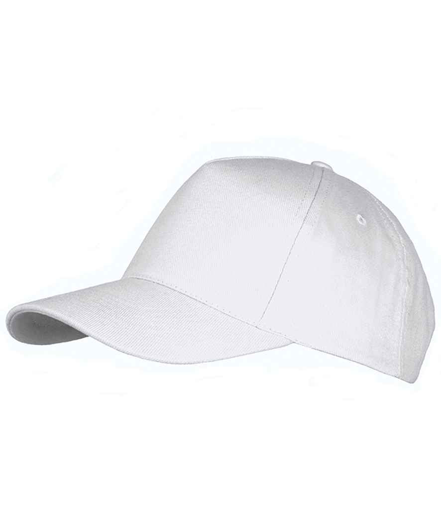 SOL'S Long Beach Cap in White, front view