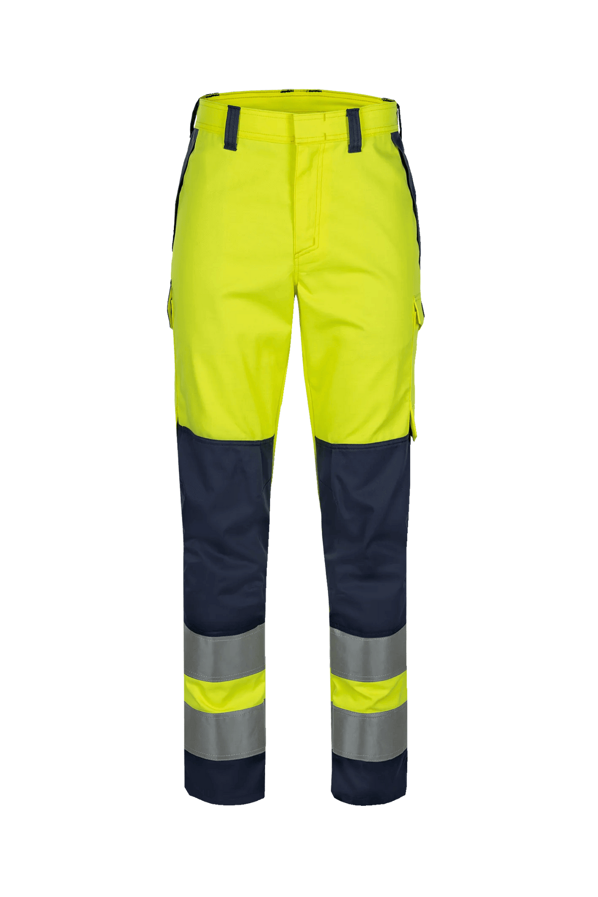 Sioen PRO Atik in High-vis yellow/Navy blue, front view