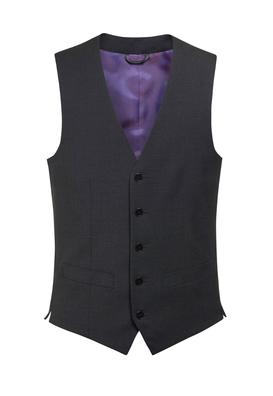 Brook Taverner Busso Waistcoat in Charcoal, image 2
