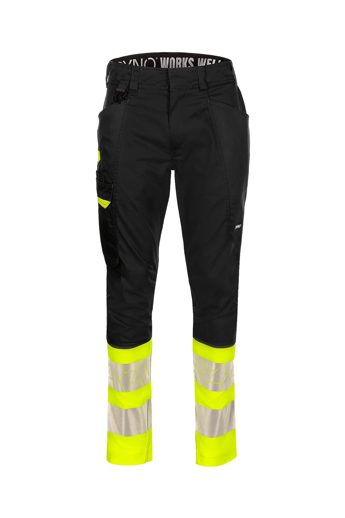 SYNQ Showup in Black/High-vis yellow, front view