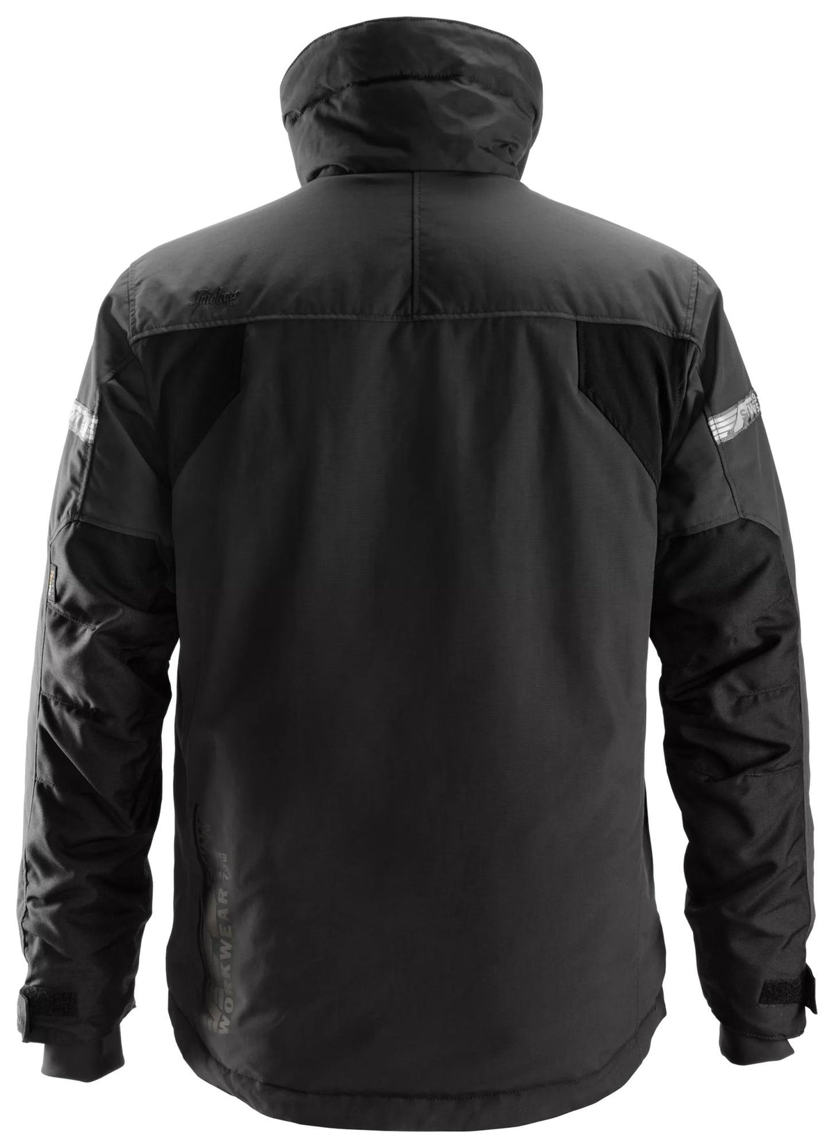 Snickers Workwear 1100 AllroundWork, 37.5® Insulated Jacket in Black/Black, back view