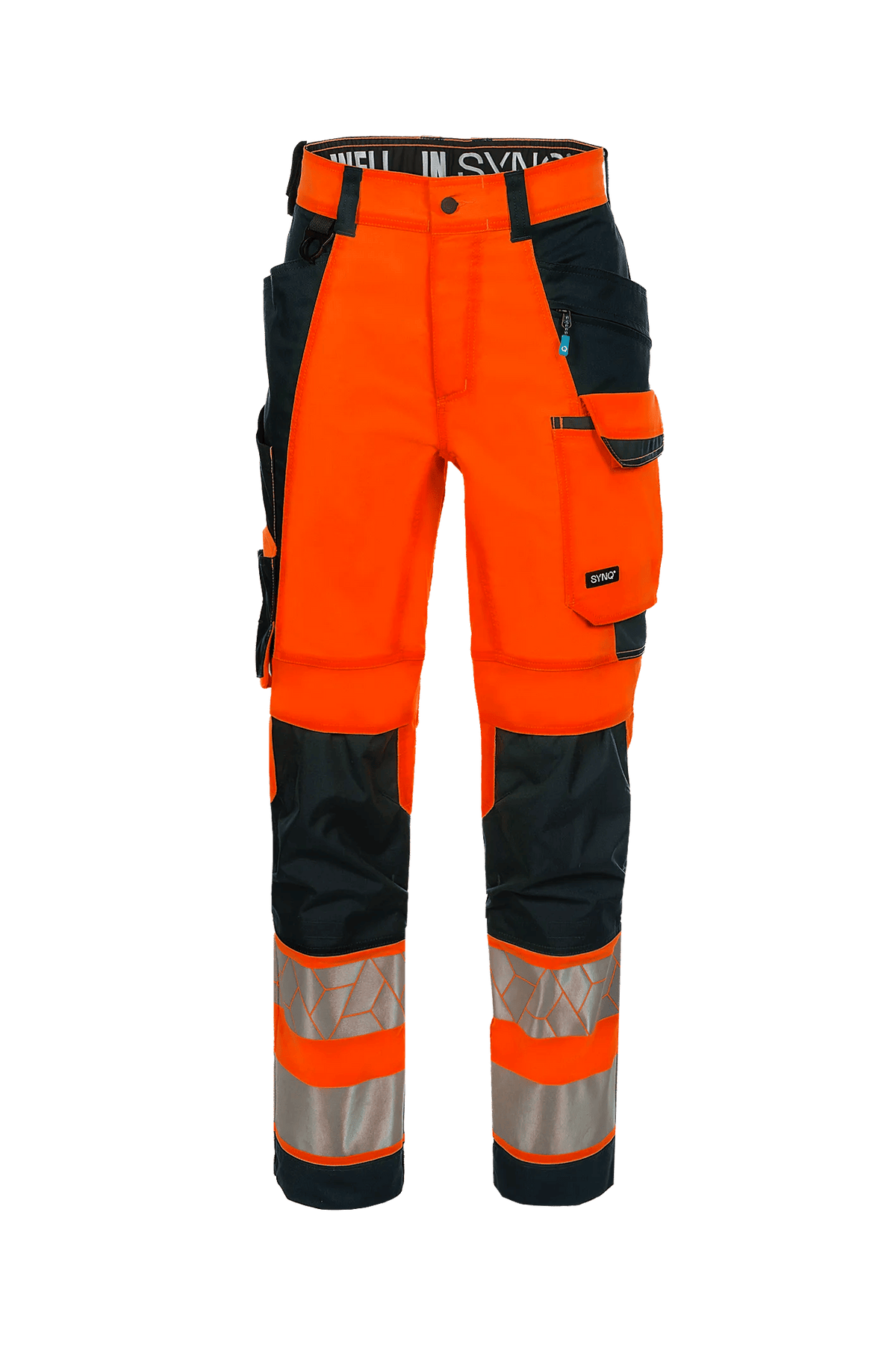 SYNQ Catchup in High-vis orange/Navy blue, front view