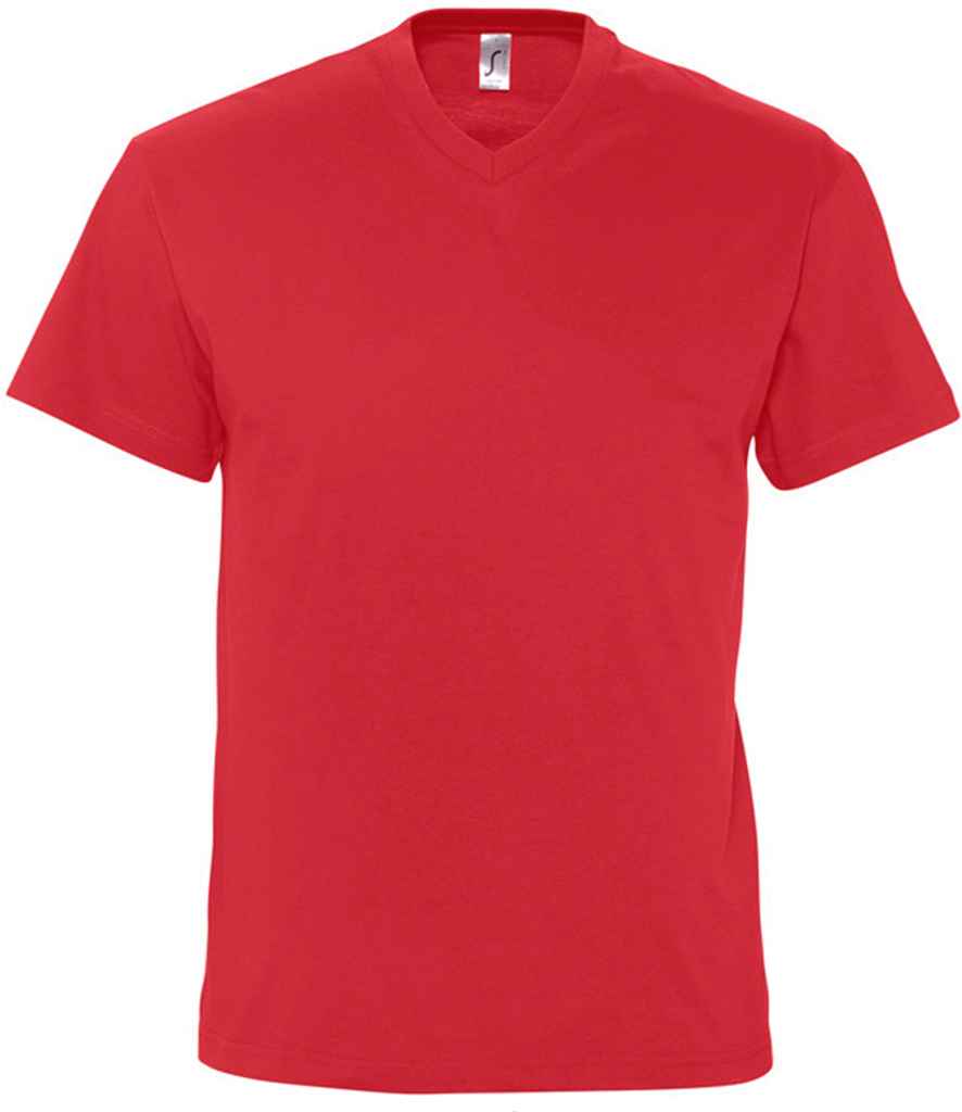 SOL'S Victory V Neck T-Shirt in Red, front view