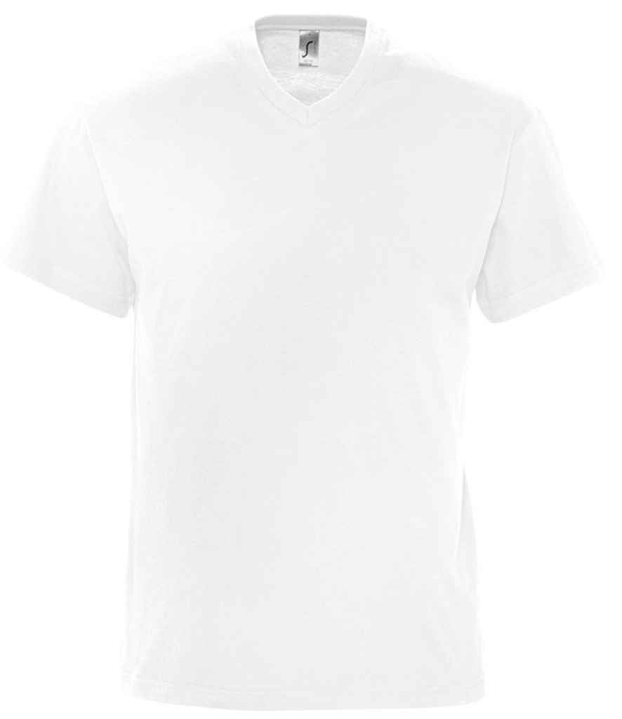 SOL'S Victory V Neck T-Shirt in White, front view