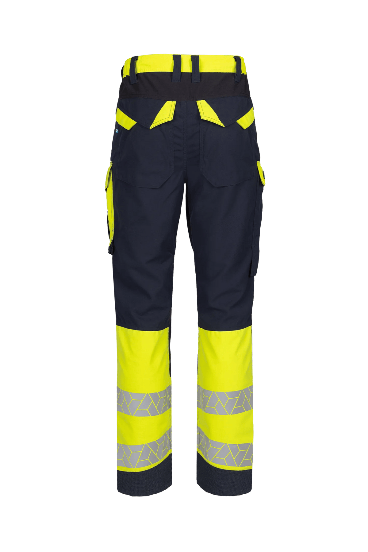 Sioen PRO Borly in Navy blue/High-vis yellow, back view