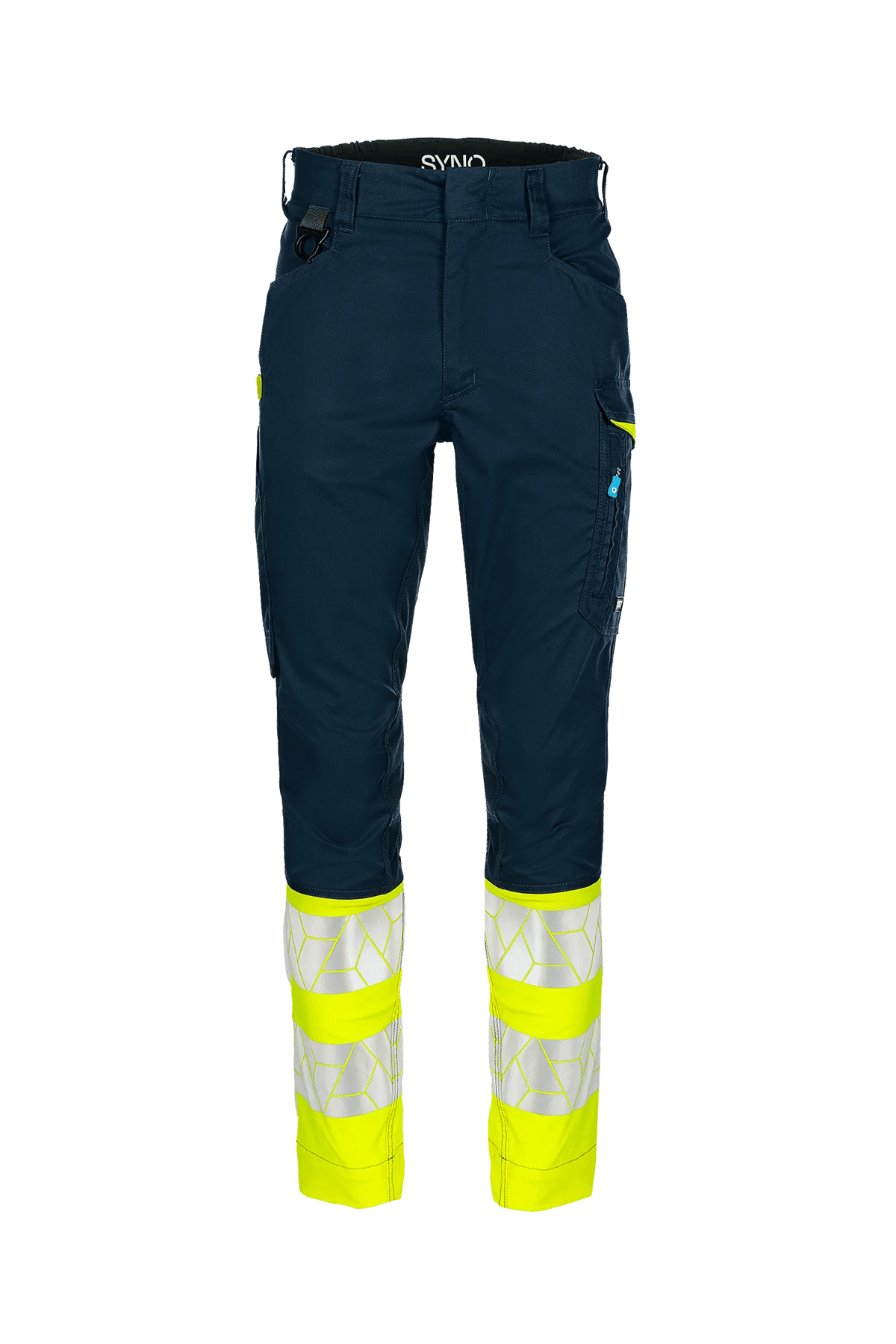 SYNQ Qlear in Navy blue/High-vis yellow, front view