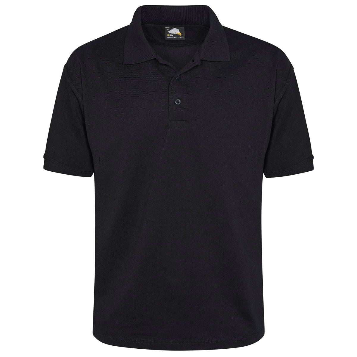 ØRN Raven Poloshirt – Black – front