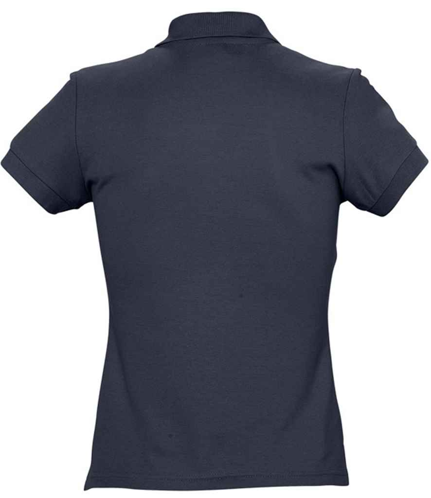 SOL'S Ladies Passion Cotton Piqué Polo Shirt in Navy, back view
