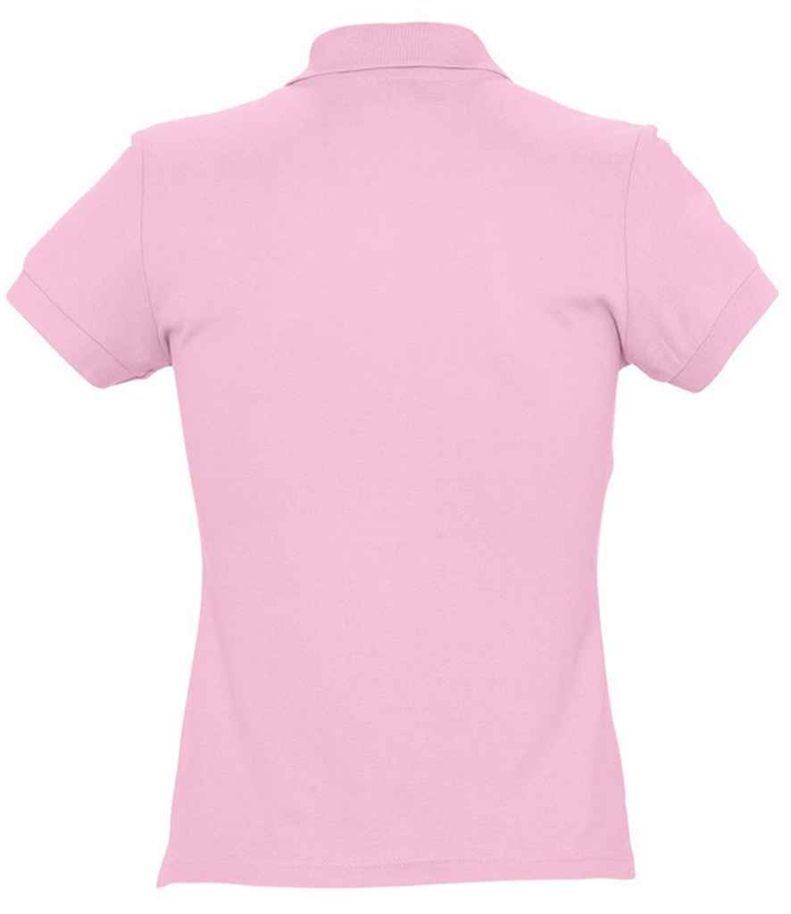 SOL'S Ladies Passion Cotton Piqué Polo Shirt in Pink, back view