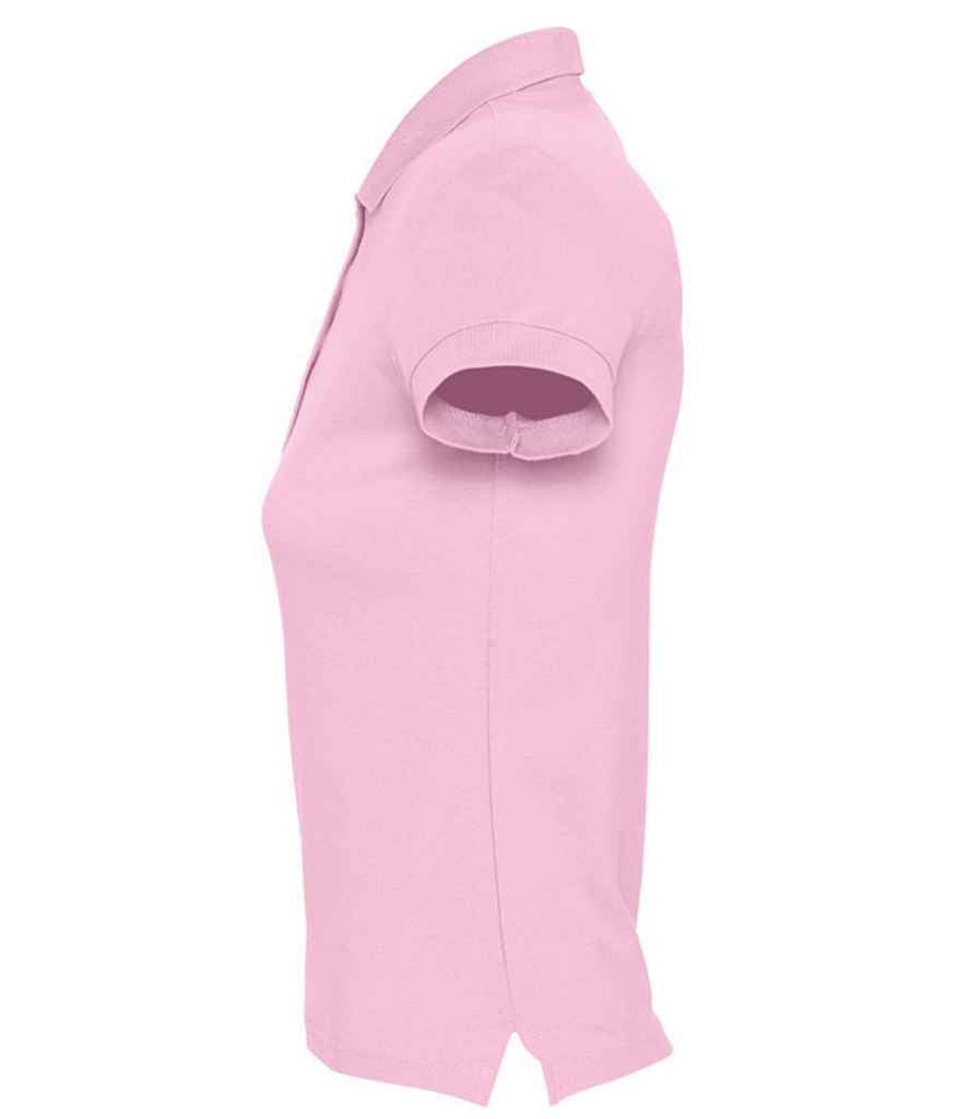 SOL'S Ladies Passion Cotton Piqué Polo Shirt in Pink, side view