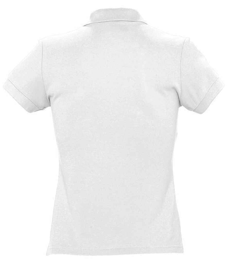 SOL'S Ladies Passion Cotton Piqué Polo Shirt in White, back view