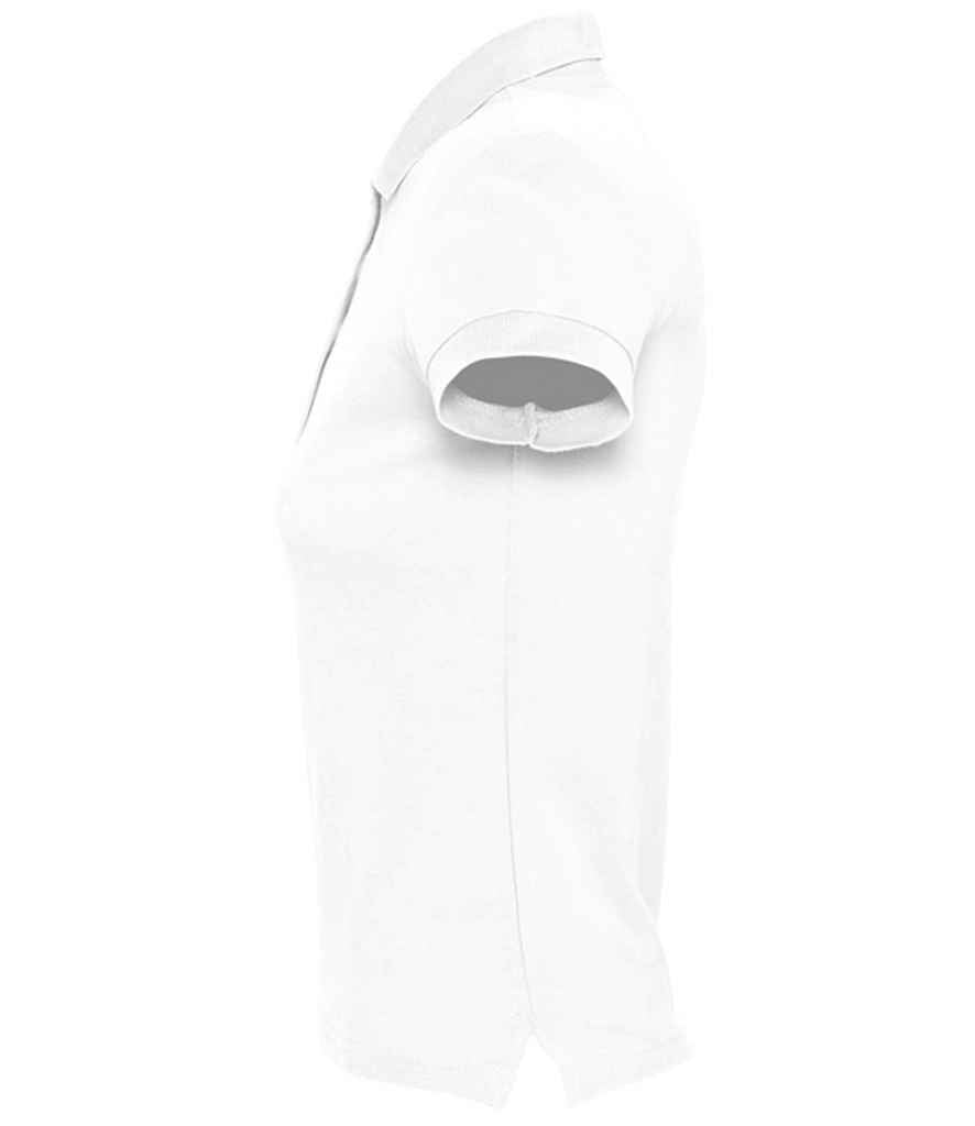 SOL'S Ladies Passion Cotton Piqué Polo Shirt in White, side view
