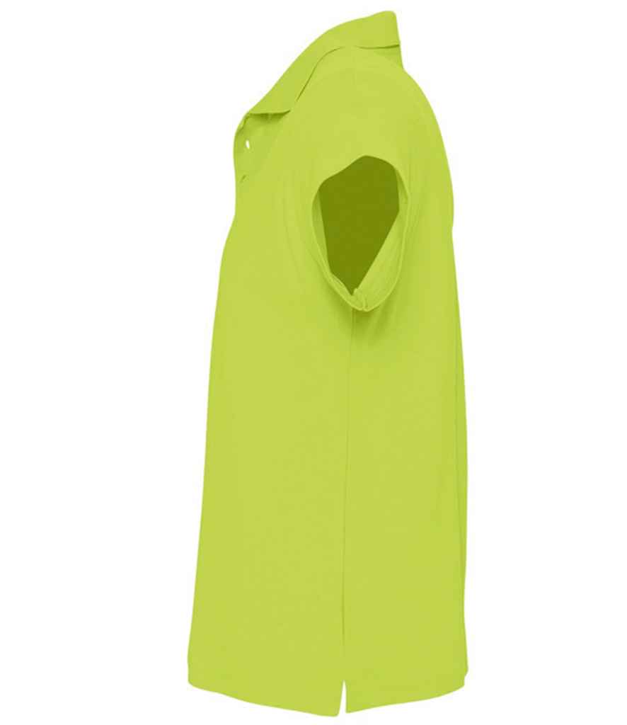 SOL'S Summer II Cotton Piqué Polo Shirt in Apple Green, side view