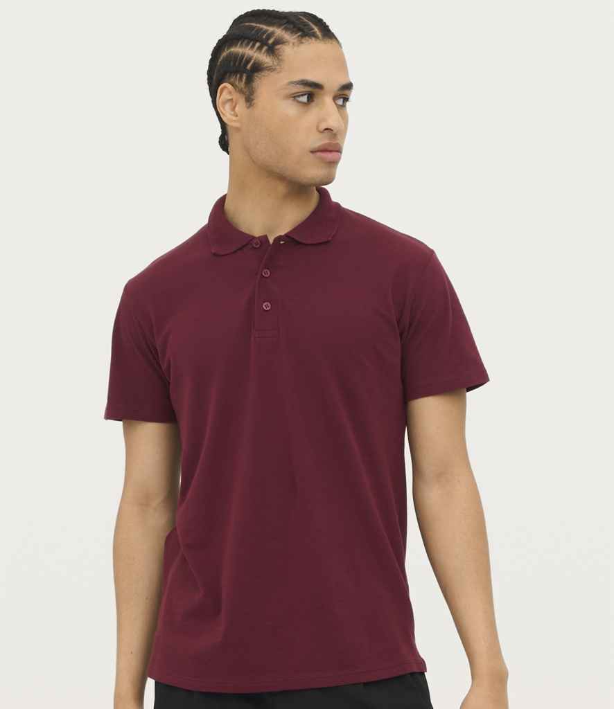 SOL'S Summer II Cotton Piqué Polo Shirt in Burgundy