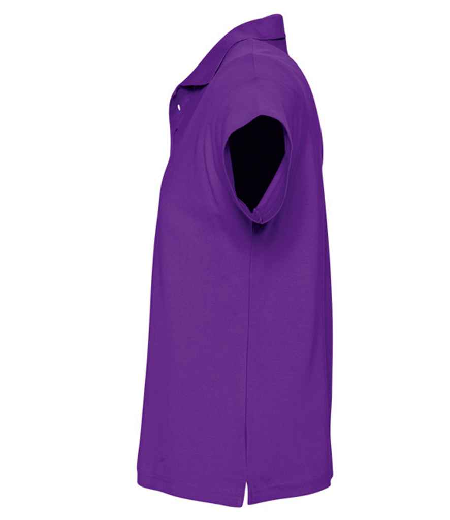 SOL'S Summer II Cotton Piqué Polo Shirt in Dark Purple, side view
