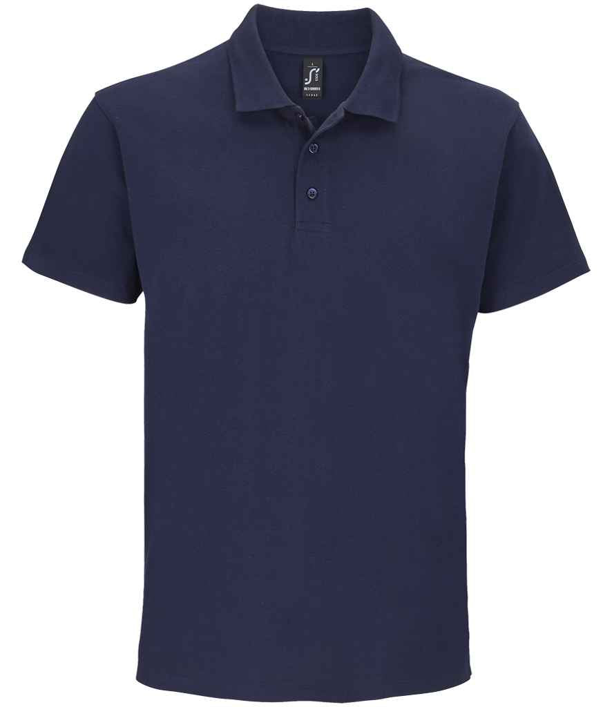 SOL'S Summer II Cotton Piqué Polo Shirt in French Navy, front view
