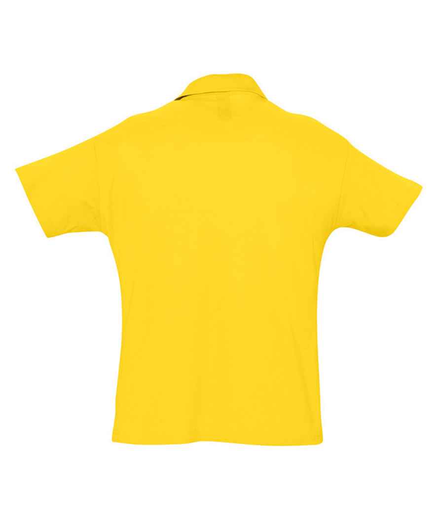 SOL'S Summer II Cotton Piqué Polo Shirt in Gold, back view