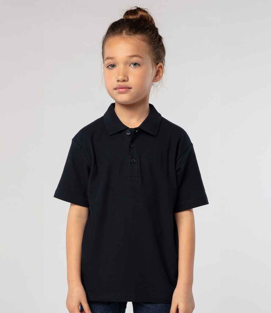 SOL'S Kids Summer II Cotton Piqué Polo Shirt in Navy