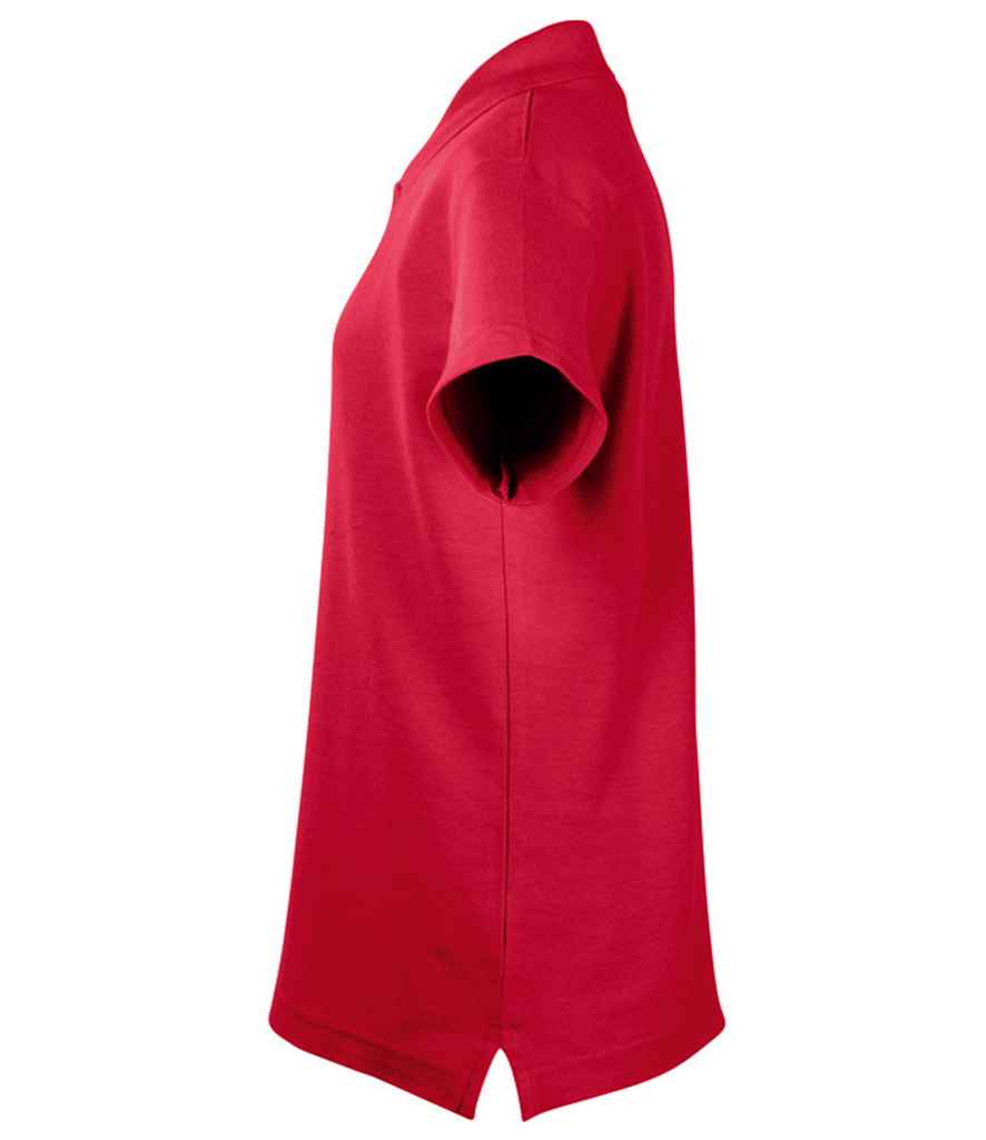 SOL'S Kids Summer II Cotton Piqué Polo Shirt in Red, side view