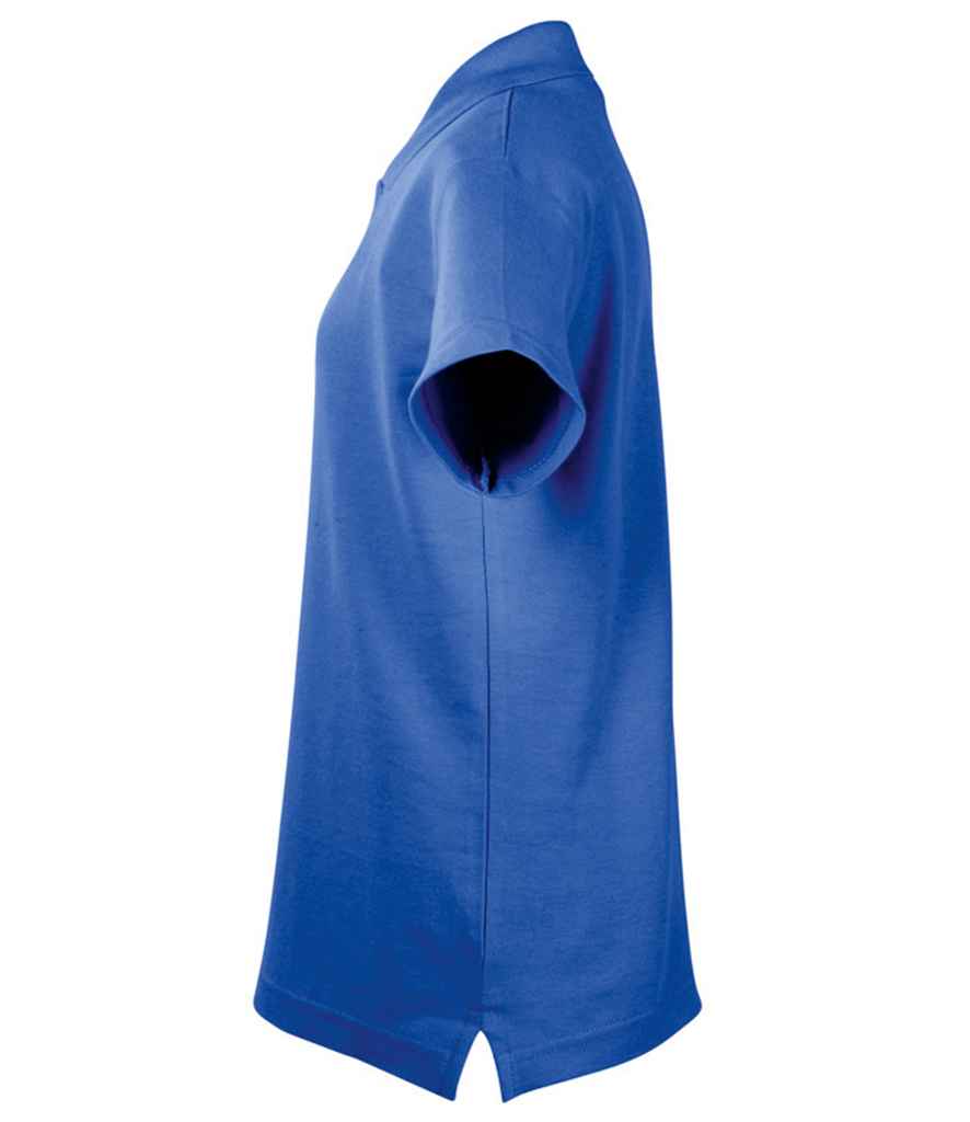 SOL'S Kids Summer II Cotton Piqué Polo Shirt in Royal Blue, side view