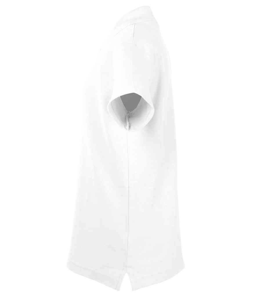 SOL'S Kids Summer II Cotton Piqué Polo Shirt in White, side view