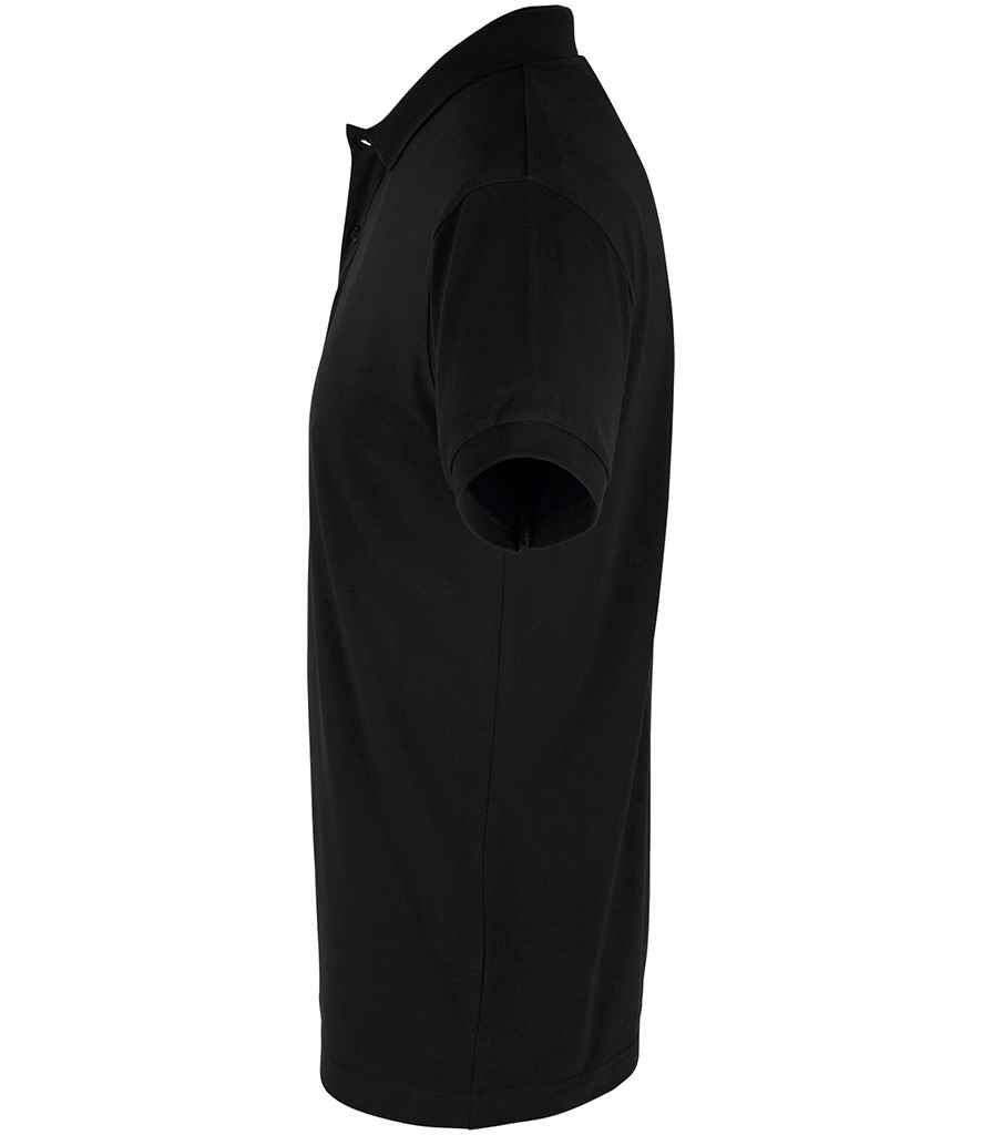 SOL'S Perfect Cotton Piqué Polo Shirt in Black, side view