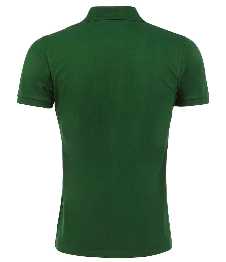 SOL'S Perfect Cotton Piqué Polo Shirt in Bottle Green, back view
