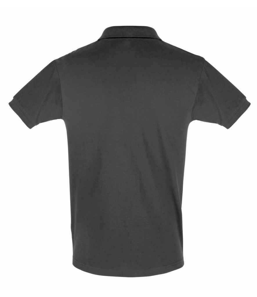 SOL'S Perfect Cotton Piqué Polo Shirt in Dark Grey, back view