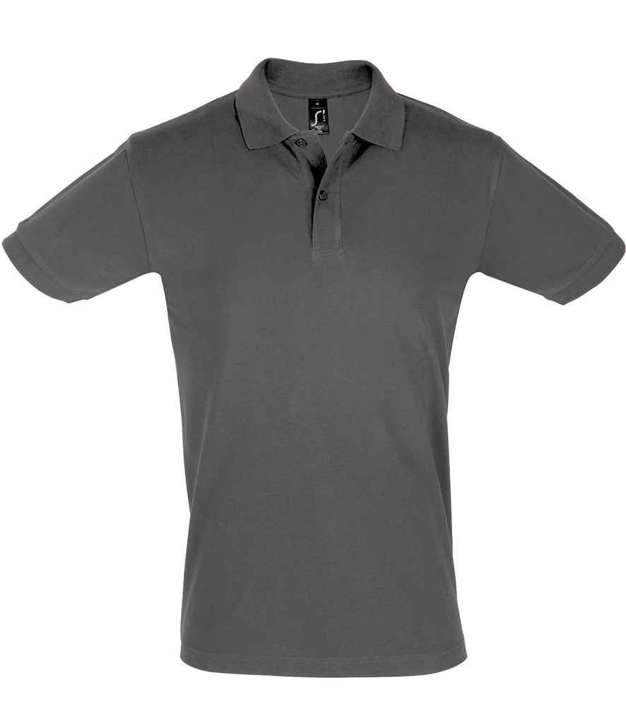 SOL'S Perfect Cotton Piqué Polo Shirt in Dark Grey, front view