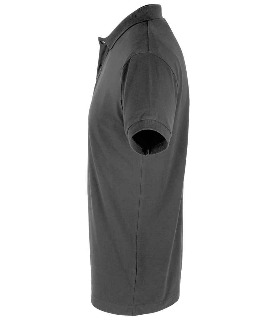 SOL'S Perfect Cotton Piqué Polo Shirt in Dark Grey, side view