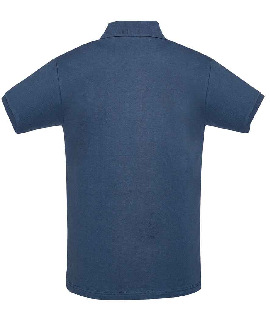 SOL'S Perfect Cotton Piqué Polo Shirt in Denim, back view