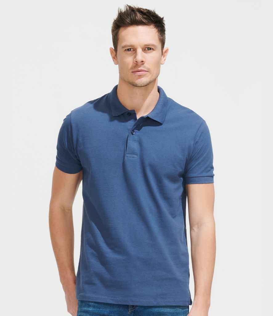 SOL'S Perfect Cotton Piqué Polo Shirt in Denim