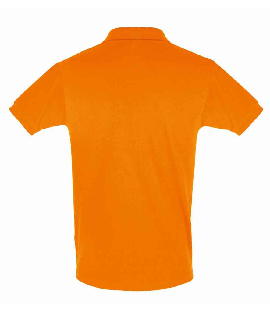 SOL'S Perfect Cotton Piqué Polo Shirt in Orange, back view