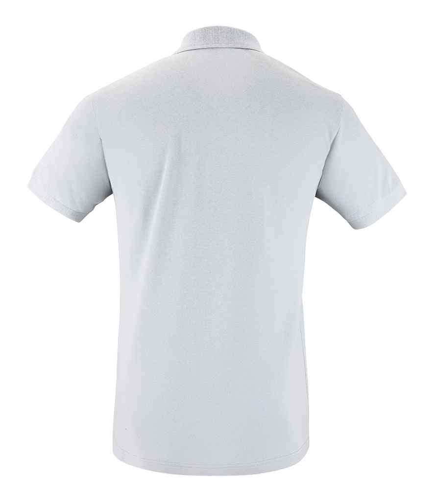 SOL'S Perfect Cotton Piqué Polo Shirt in Pure Grey, back view