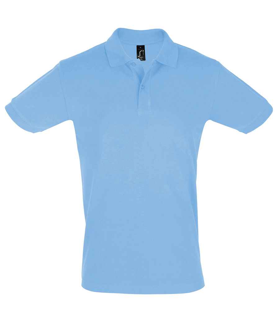 SOL'S Perfect Cotton Piqué Polo Shirt in Sky Blue, front view