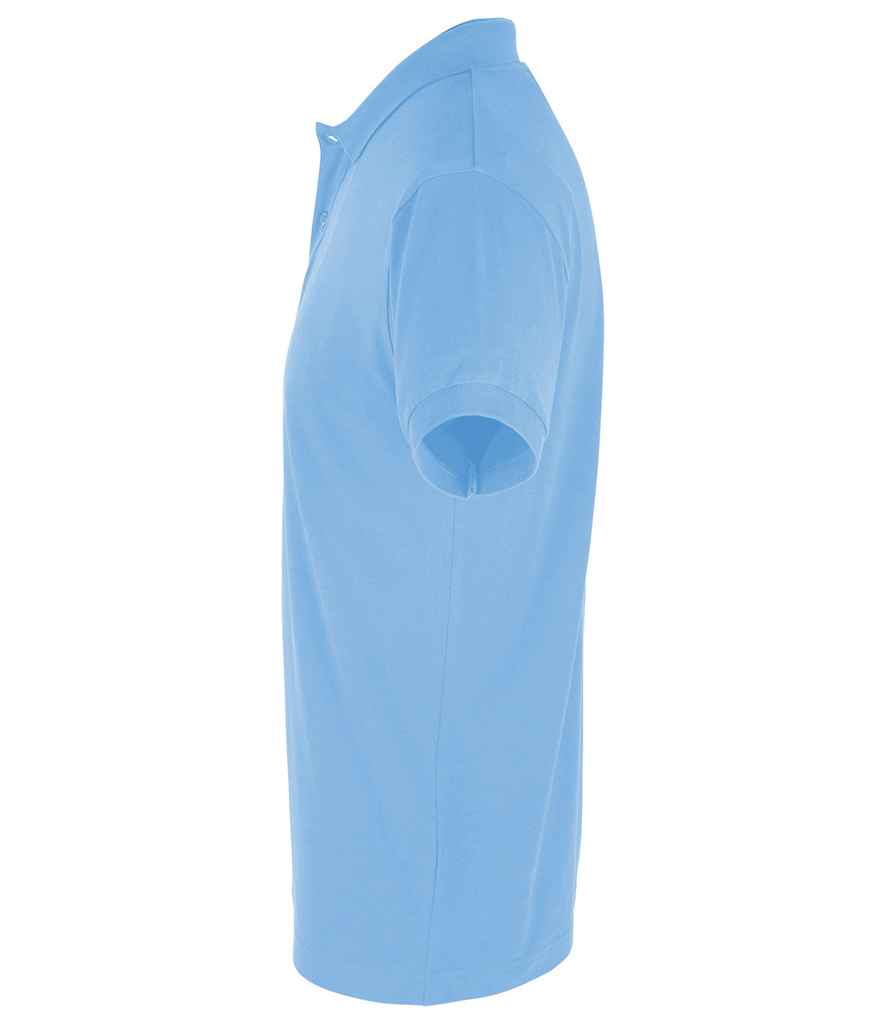 SOL'S Perfect Cotton Piqué Polo Shirt in Sky Blue, side view