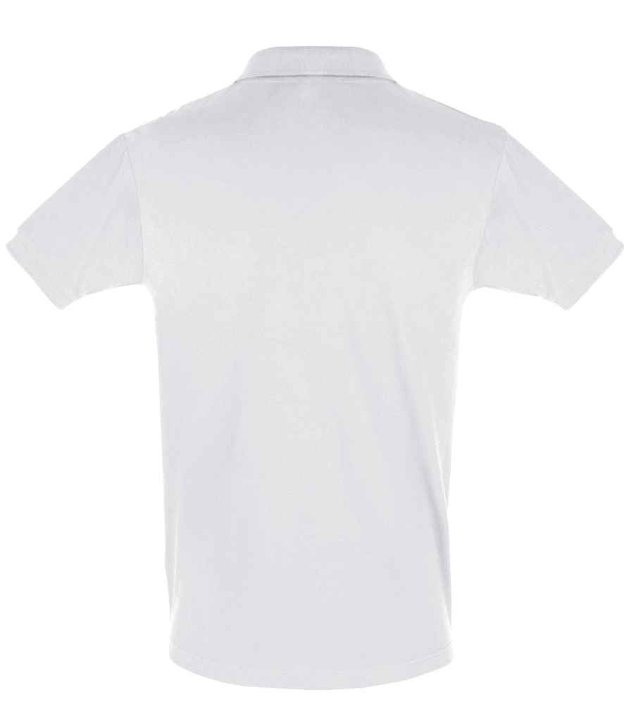 SOL'S Perfect Cotton Piqué Polo Shirt in White, back view
