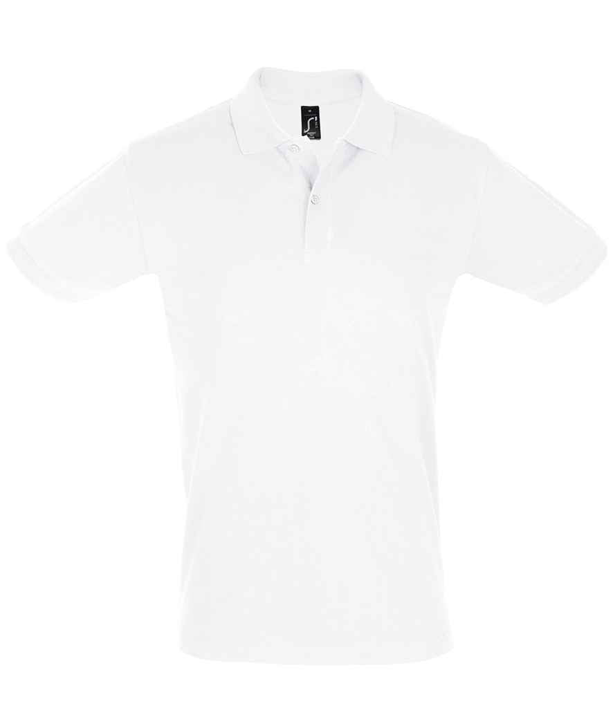 SOL'S Perfect Cotton Piqué Polo Shirt in White, front view
