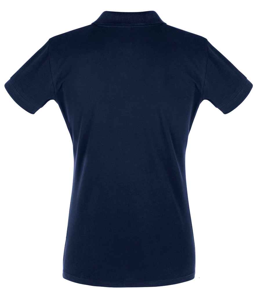 SOL'S Ladies Perfect Cotton Piqué Polo Shirt in French Navy, back view