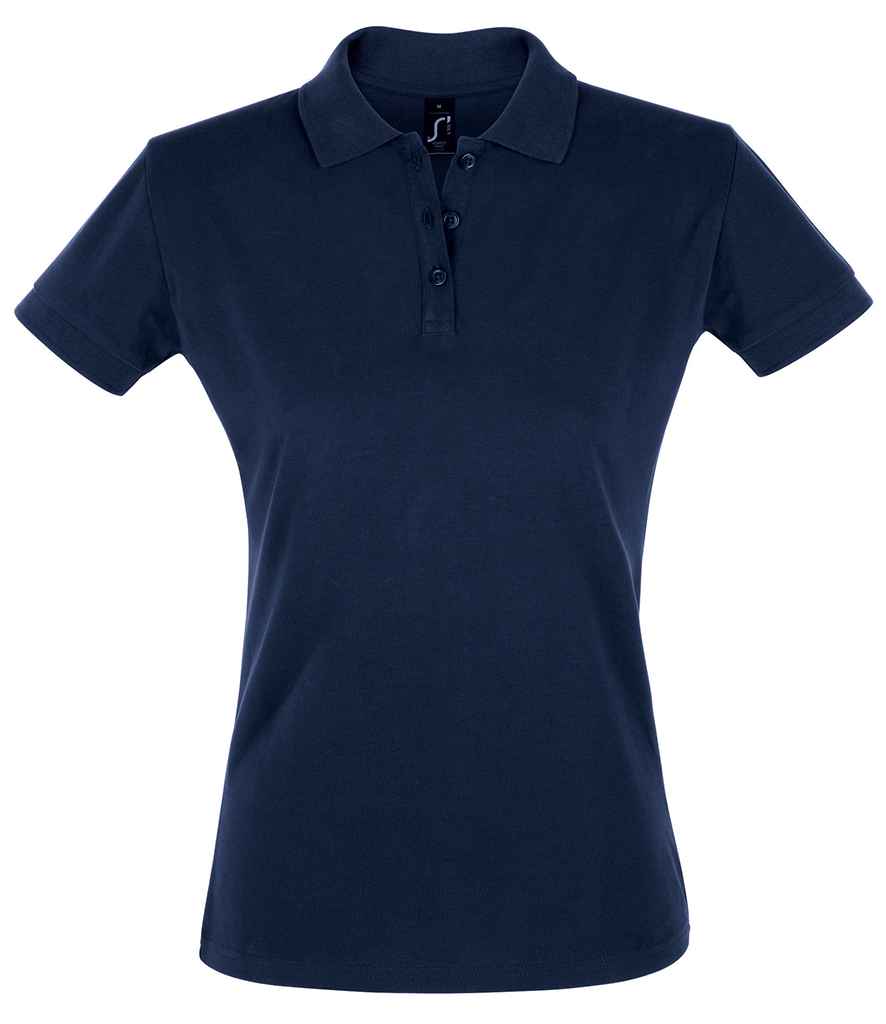 SOL'S Ladies Perfect Cotton Piqué Polo Shirt in French Navy, front view