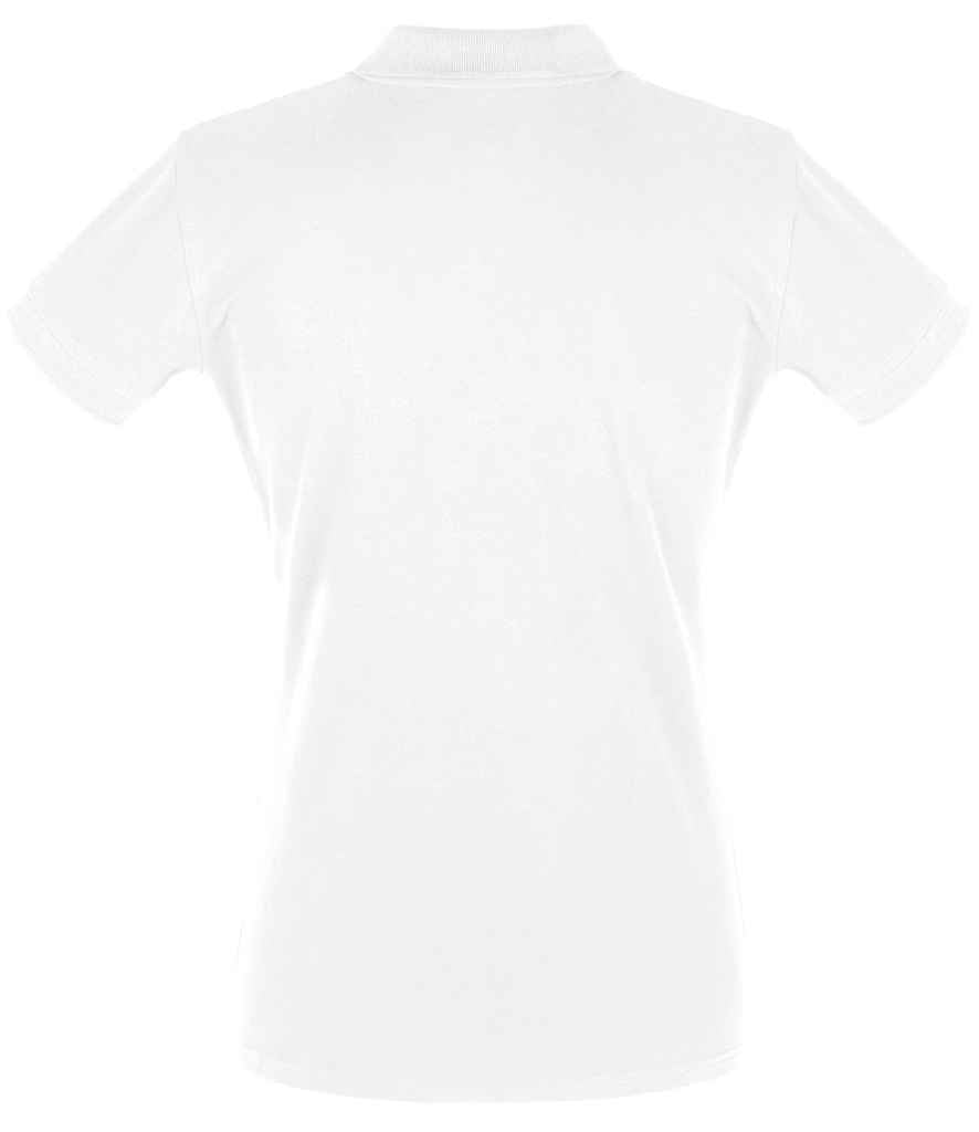 SOL'S Ladies Perfect Cotton Piqué Polo Shirt in White, back view