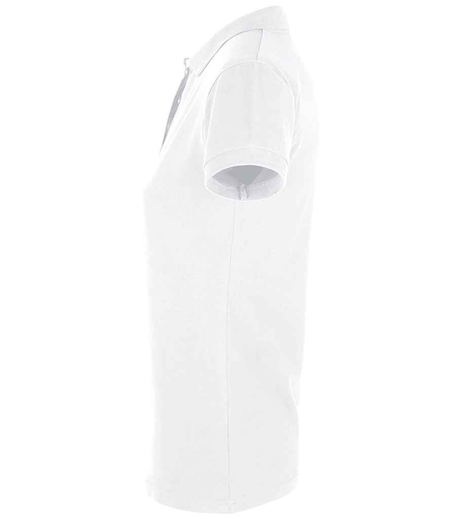 SOL'S Ladies Perfect Cotton Piqué Polo Shirt in White, side view
