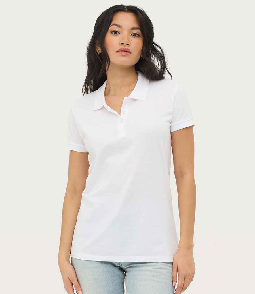 SOL'S Ladies Perfect Cotton Piqué Polo Shirt in White