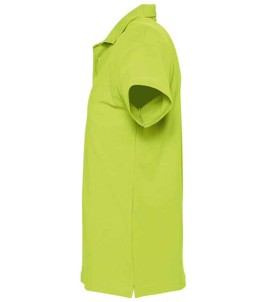 SOL'S Spring II Heavy Cotton Piqué Polo Shirt in Apple Green, side view