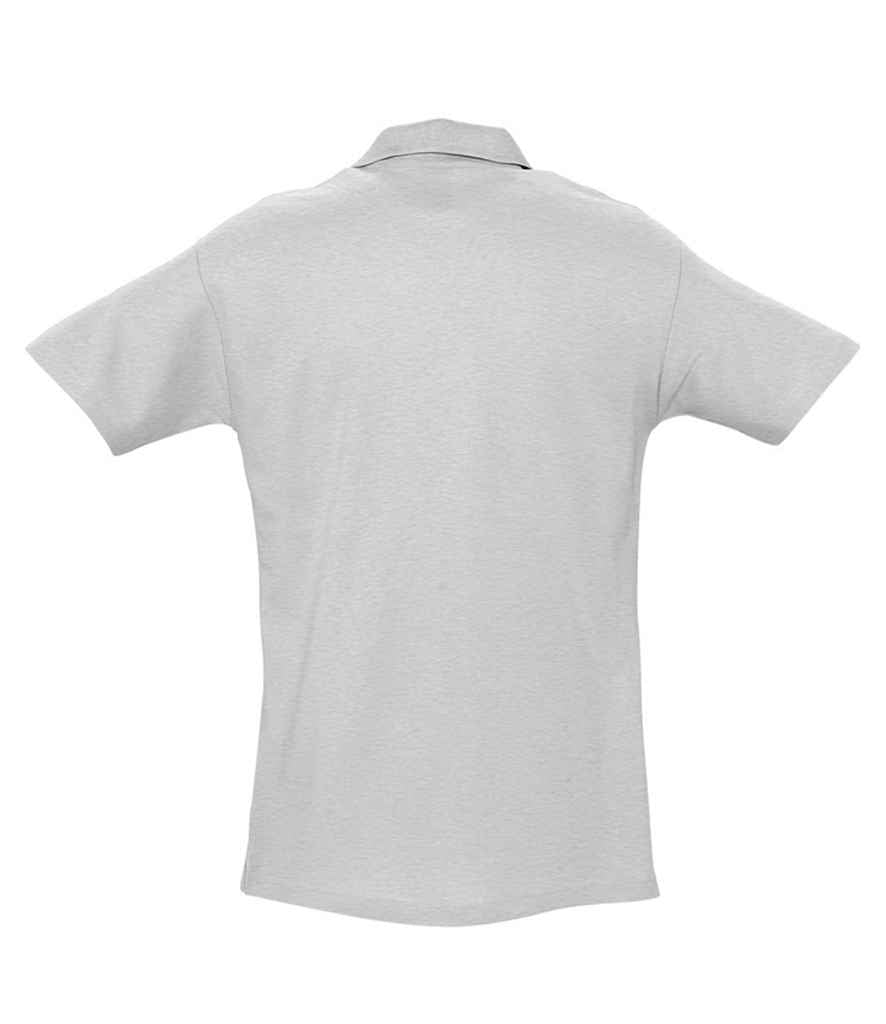 SOL'S Spring II Heavy Cotton Piqué Polo Shirt in Ash, back view