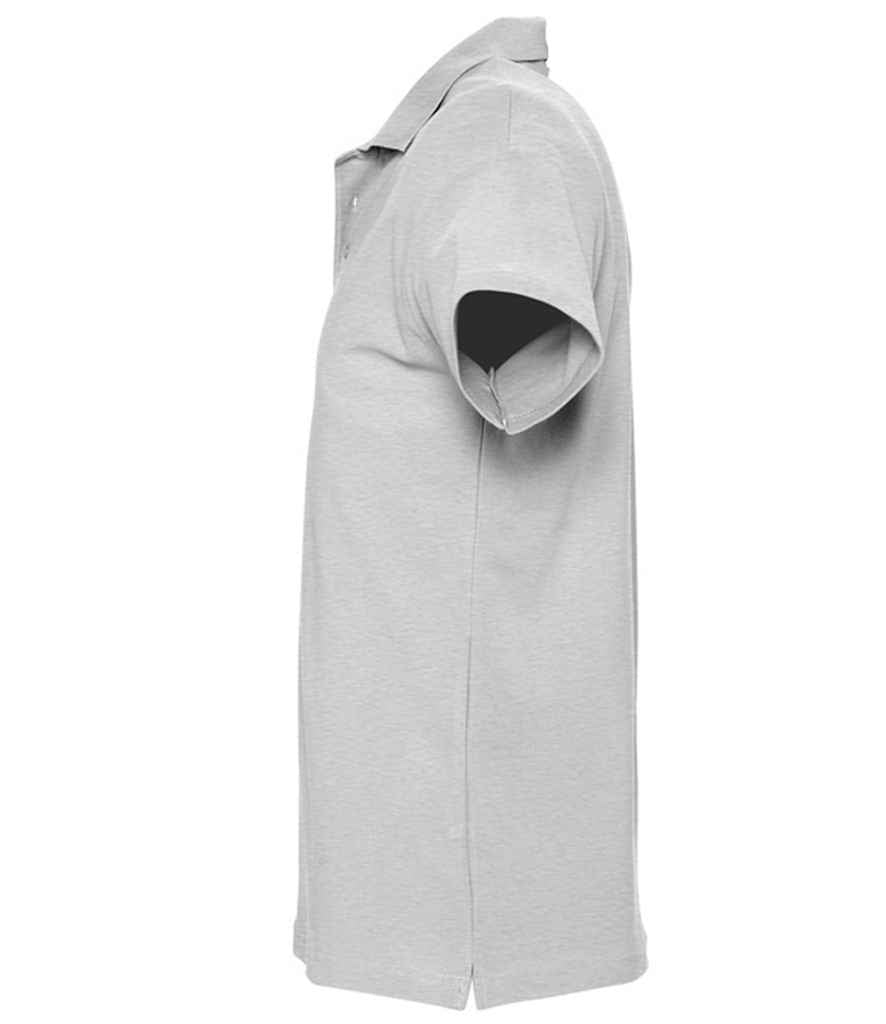 SOL'S Spring II Heavy Cotton Piqué Polo Shirt in Ash, side view