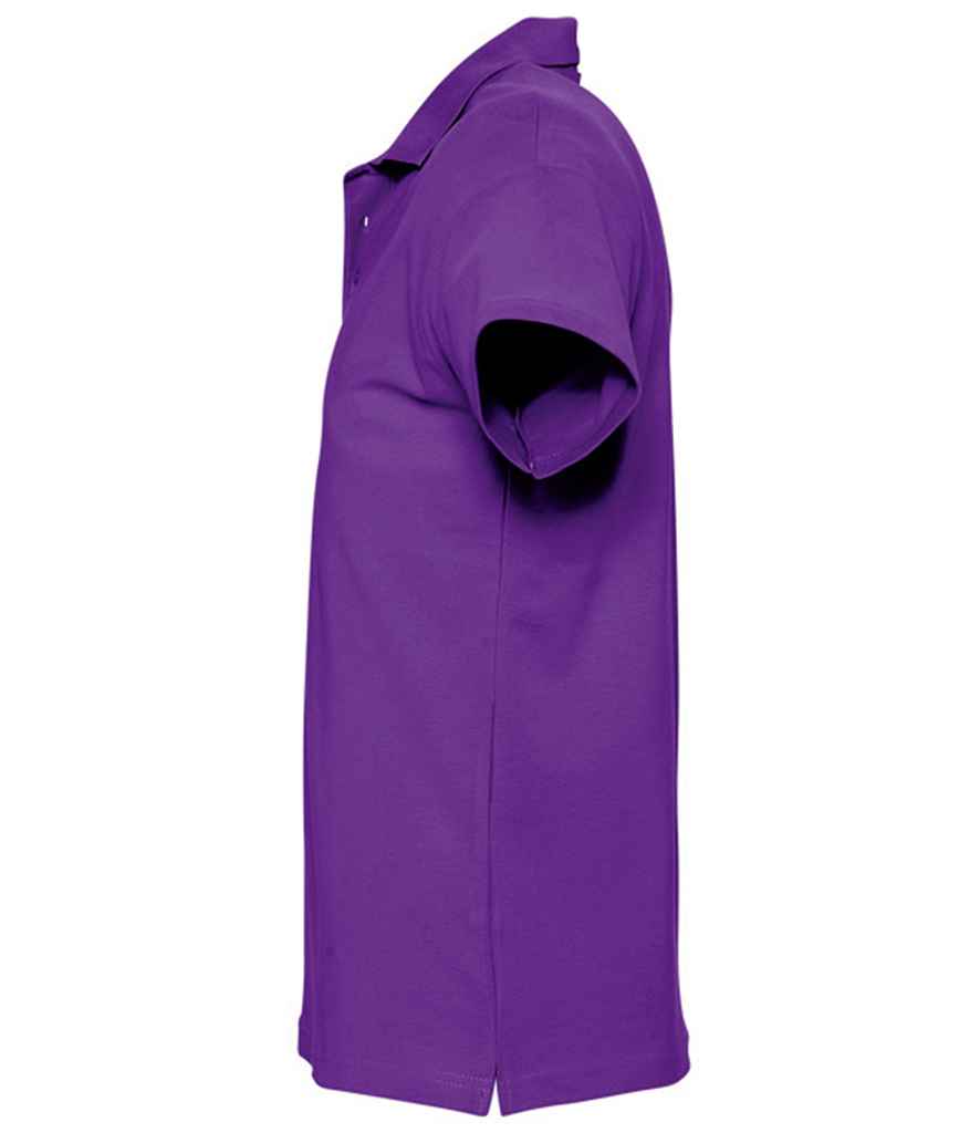 SOL'S Spring II Heavy Cotton Piqué Polo Shirt in Dark Purple, side view